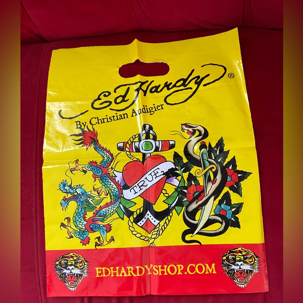 Ed Hardy Original Plastic Shopping Bag